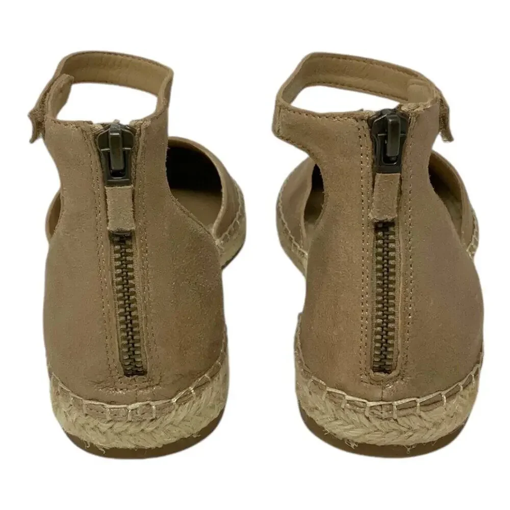 Eileen Fisher Lala Espadrille Flat In Light Gold Size 7.5 NWT $195 MSRP